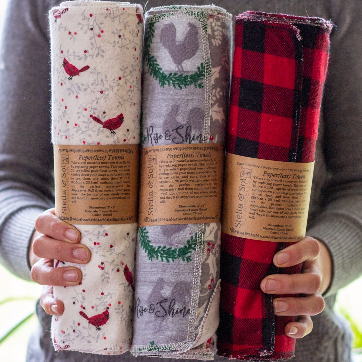 Buffalo Plaid Washable Paper Towels